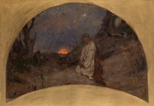 Die Agonie im Garten Skizze für die St. Wladimir-Kathedrale in Kiew, 1886 von Pavel Alexandrovich Svedomsky