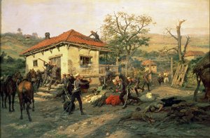Eine Szene aus dem Russisch-Türkischen Krieg 1876-77 von Pawel Kowalewsky