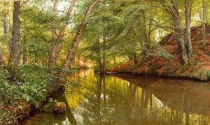 Frühlingstag am Waldbach von Peder Monsted