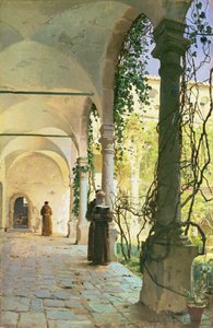 In den Kreuzgängen des Klosters Santa Maria Jesus in Taormina von Peder Monsted