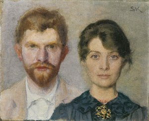 Doppelporträt von Marie und Peder Severin Krøyer, 1890 von Peder Severin Krøyer