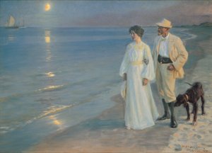 Sommerabend am Strand von Skagen. Der Maler und seine Frau