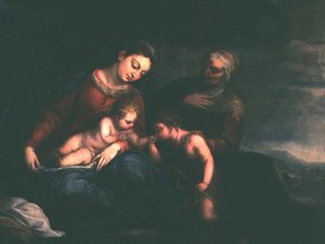 Die Jungfrau und das Kind mit St. Elisabeth und Johannes dem Täufer von Pedro Atanasio Bocanegra