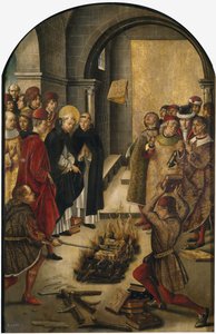 Die Disputation zwischen dem heiligen Dominikus und den Albigensern, 1493-1499