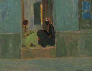 Schwarze Frauen an der Tür oder Schwarze Frauen im Flur