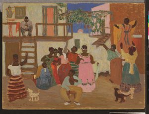 Preparando el candombe (Dekoration), um 1935 von Pedro Figari