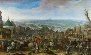 Soldaten in einem Lager von Peeter Snayers