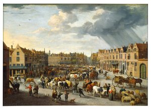 Der Alte Ochsenmarkt in Antwerpen von Peeter van Bredael