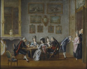 Kartenspiel im Haus von Elis Schroderheim von Pehr Hilleström