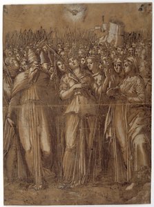 St. Ursula mit den gemarterten Jungfrauen von Pellegrino (c.1460 1523) Aretusi