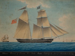 Schoner Hermes aus Dundee beim Einlaufen in Marseille von Pelligure Pelligure