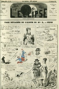 Abgetrennte Seite von Mademoiselle X. Titelblatt in „L