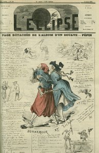 Abgetrennte Seite eines Zouave-Albums. Titelblatt in „L