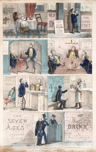Die sieben Altersstufen des Trinkens, veröffentlicht ca. 1872 von Percy Cruikshank