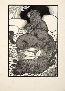 Arbeitsteilung, aus Hundert Anekdoten über Tiere, veröffentlicht 1924 von Percy J. Billingshurst