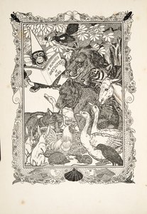 Frontispiz, aus Einhundert Anekdoten von Tieren, veröffentlicht 1924 von Percy J. Billingshurst