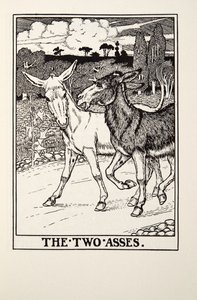 Die zwei Esel, aus Fontaine Fables, veröffentlicht 1905