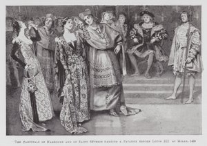 Tanz: Die Kardinäle von Narbonne und Saint Severin tanzen eine Pavanne vor Ludwig XII. in Mailand