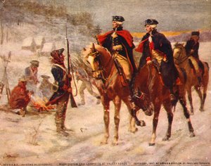 Washington und Lafayette in Valley Forge