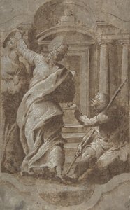 Heilige Peter und Johannes heilen einen Krüppel am Tempeltor