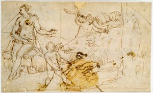 Venus, Putti und ein Wildschwein, ca. 1520-1540 von Perino del Vaga