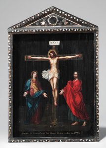 Ein christlicher Lackschrein (Seigan), Malerei 18. Jahrhundert