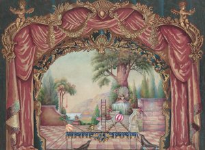 Kulisse für Vaudeville-Bühne, ca. 1938