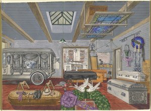 Garage des Bestattungsinstituts, 1917