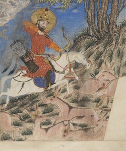 Bahram Gur jagt Onager