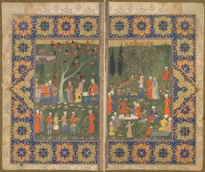 Eine Feier im Garten von Persian School