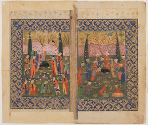 Sulayman auf dem Thron von Persian School