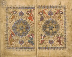 Khamsa (Quintett) von Khwaju Kirmani, Shiraz, Iran, Timuridische Periode, 1437-38