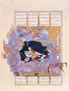 Rustams siebter Kurs: Er tötet den weißen Div, um 1500-1540er Jahre von Persian School
