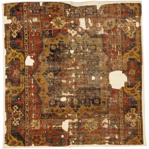 Tabriz-Medaillon und Kartuschen-Teppichfragment, Nordwestpersien, zweite Hälfte des 16. Jahrhunderts von Persian School