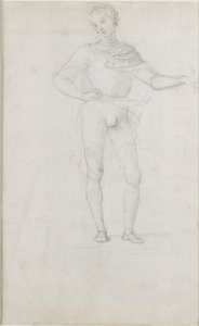 Studie für eine Figur in einer Anbetung der Könige, ca. 1470-1520