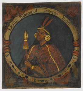 Lloque Yupanqui, 3. Inka-König, Mitte des 18. Jahrhunderts von Peruvian School