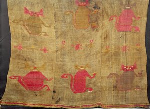 Peruanisches Leichentuch; Baumwolle und Vicuna, vor der Eroberung (15. Jahrhundert) von Peruvian School