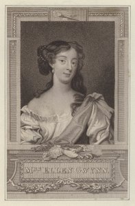 Nell Gwyn, Geliebte von König Karl II. (Stich) von Peter (after) Lely