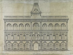 Kings County Courthouse Wettbewerb, Chicago, Illinois, Ansicht von Peter Bonnett Wight