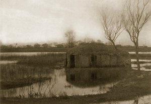 Ein Schilfbootheim, Leben und Landschaft auf den Norfolk Broads, ca. 1886
