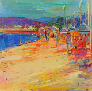 Plage de Pampelonne von Peter Graham (Contemporary)