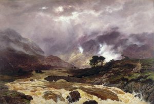 Eine Flut in den Highlands
