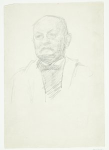 Porträt des Malers Kristian Zahrtman. Brustbild von Peter Hansen