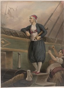 Ein griechischer Matrose an Bord eines Schiffes, aus einem 