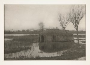 Ein Schilfboot-Haus, Tafel XXXI aus Leben und Landschaft auf den Norfolk Boards von Peter Henry Emerson
