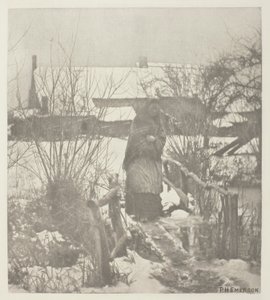 Ein rutschiger Pfad - Winterszene (Norfolk) von Peter Henry Emerson