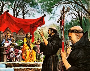 Augustinus predigt König Ethelbert