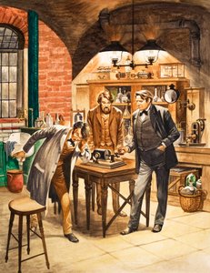 Edison demonstriert das erste Phonograph in seinem Labor von Peter Jackson