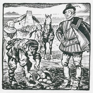 Sir Walter Raleigh führt Kartoffeln aus Amerika ein und lässt sie in Youghal pflanzen von Peter Jackson