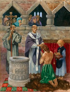 Der heilige Augustinus tauft König Ethelbert